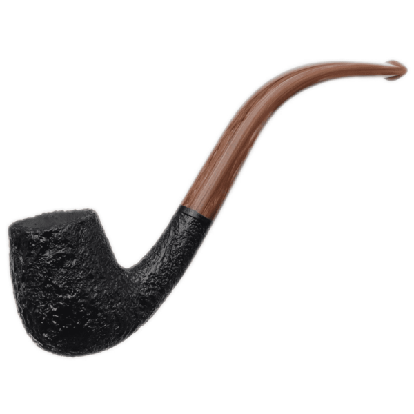 布賴爾工坊深色噴砂咖啡柄煙斗