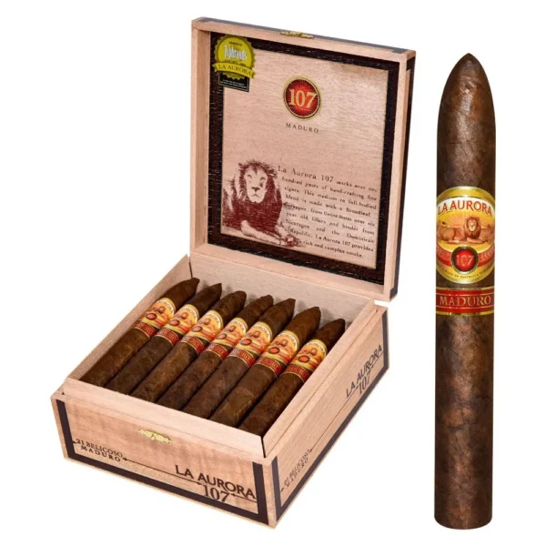 La Aurora 107 Maduro Belicoso 獅子王 107馬杜羅魚雷21支