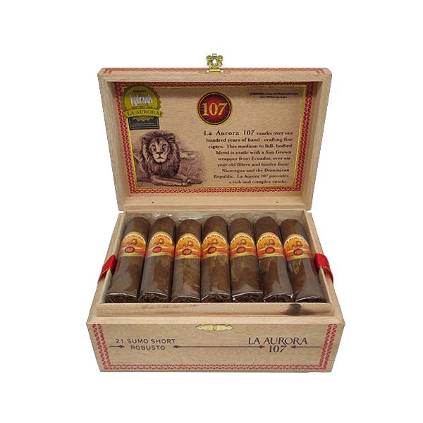 La Aurora 107 Sumo Short Robusto 獅子王 107森莫短羅布圖21支